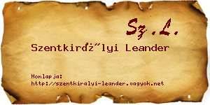 Szentkirályi Leander névjegykártya